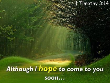 1 timothy 3 14 i hope to come to you powerpoint church sermon