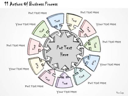 2014 business ppt diagram 11 actions of business process powerpoint template