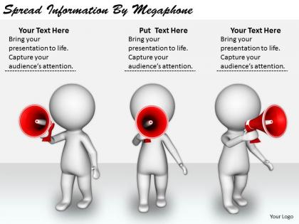 2413 business ppt diagram spread information by megaphone powerpoint template