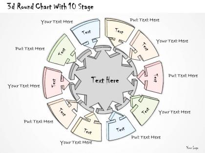 2502 business ppt diagram 3d round chart with 10 stages powerpoint template