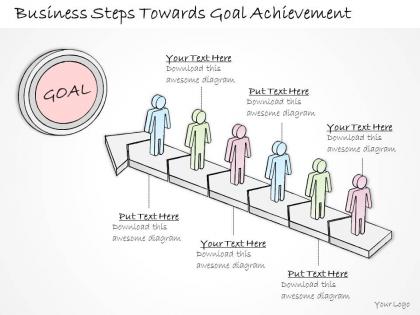 2502 business ppt diagram business steps towards goal achievement powerpoint template