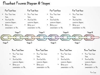 2502 business ppt diagram chains flowchart process diagram 8 stages powerpoint template