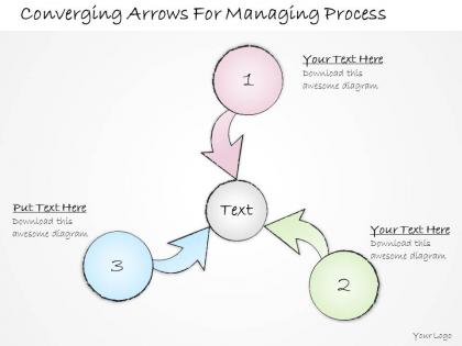 2502 business ppt diagram converging arrows for managing process powerpoint template