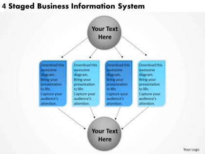 2613 business ppt diagram 4 staged business information system powerpoint template