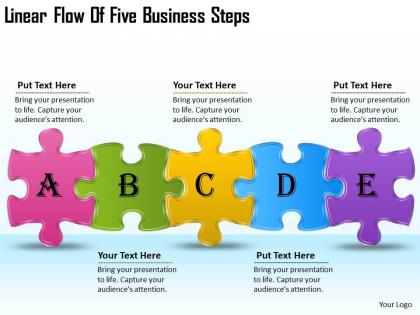 2613 business ppt diagram linear flow of five business steps powerpoint template