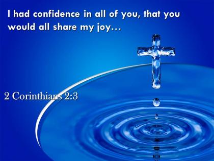 2 corinthians 2 3 you would all share my joy powerpoint church sermon