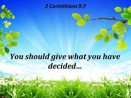 2 corinthians 9 7 you should give what powerpoint church sermon