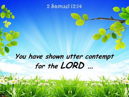 2 samuel 12 14 you have shown utter contempt powerpoint church sermon