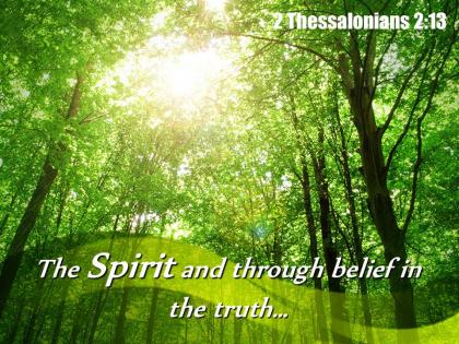 2 thessalonians 2 13 the spirit and through powerpoint church sermon