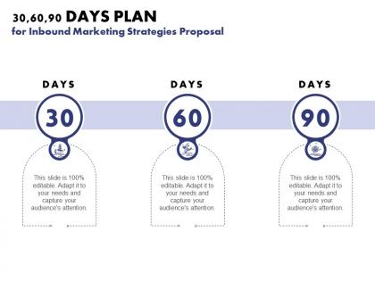 30 60 90 days plan for inbound marketing strategies proposal ppt powerpoint slide