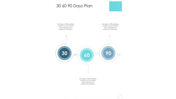 30 60 90 Days Plan Proposal For Human Resource Outsourcing One Pager Sample Example Document