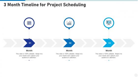 3 month timeline for project scheduling infographic template