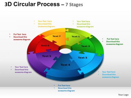 3d Circular Process Cycle Diagram Chart 7 Stages Design 3 Ppt Templates 0412