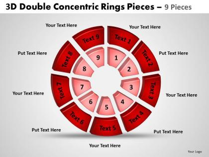 3d double concentric rings pieces 2