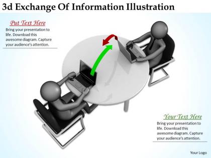 3d exchnage of information illustration ppt graphics icons powerpoint