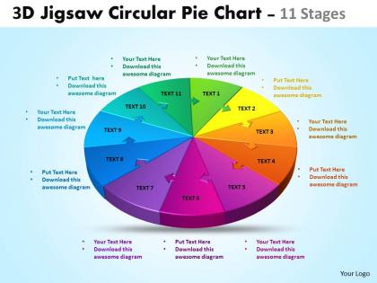 3d jigsaw circular powerpoint templates 5