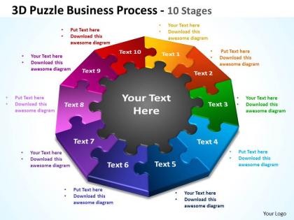 3d puzzle business process 10 stages 3