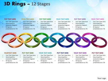 3d rings 12 stages powerpoint templates 20