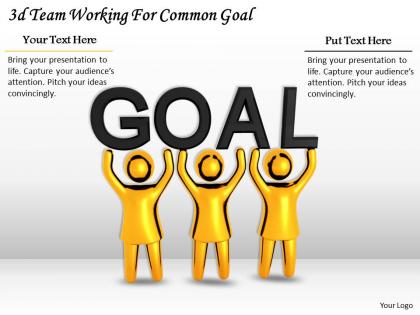 3d team working for common goal ppt graphics icons powerpoint