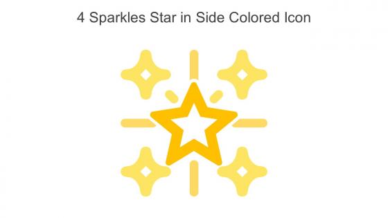 4 Sparkles Star In Side Colored Icon In Powerpoint Pptx Png And Editable Eps Format