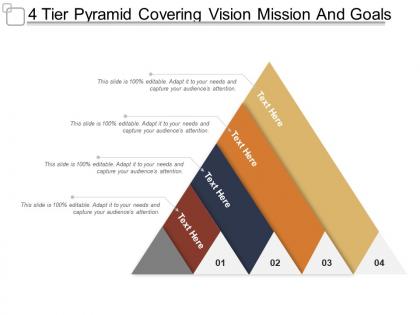 4 tier pyramid covering vision mission and goal