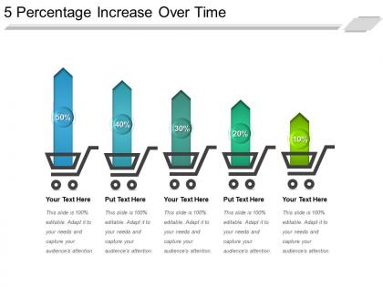 5 percentage increase over time powerpoint slides templates