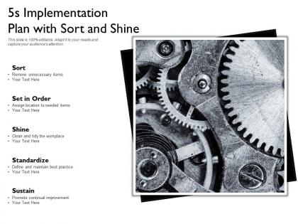 5s implementation plan with sort and shine