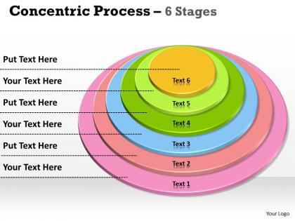 6 staged multicolored business diagram