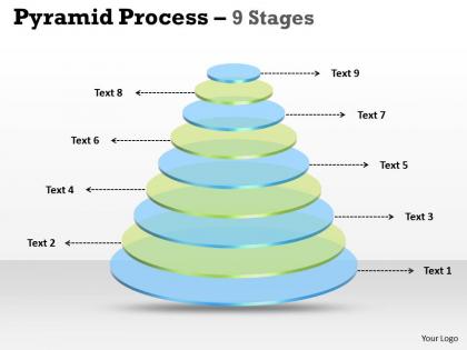 9 staged 3d circular diagram for business strategy