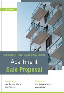 A4 apartment sale proposal template