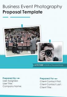 A4 business event photography proposal template