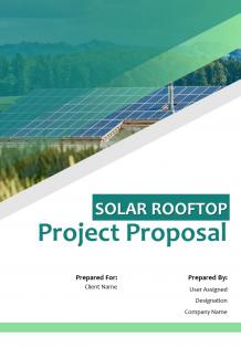 A4 solar rooftop project proposal template