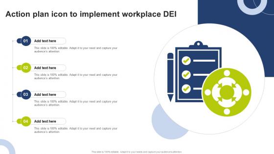 Action Plan Icon To Implement Workplace DEI