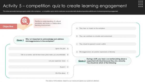 Activity 5 Competition Quiz To Create Learning Engagement Racial Diversity Training DTE SS