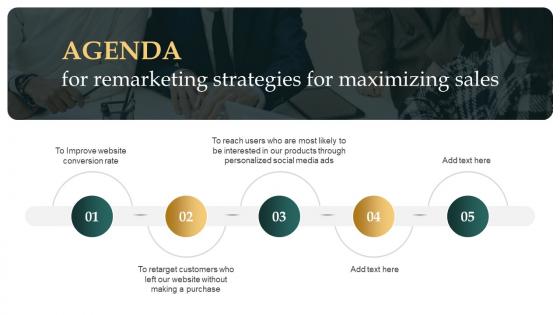 Agenda For Remarketing Strategies For Maximizing Sales