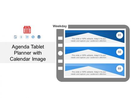 Agenda tablet planner with calendar image