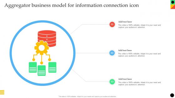 Aggregator Business Model For Information Connection Icon