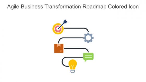 Agile Business Transformation Roadmap Colored Icon In Powerpoint Pptx Png And Editable Eps Format