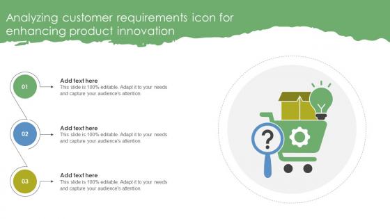 Analyzing Customer Requirements Icon For Enhancing Product Innovation