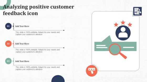 Analyzing Positive Customer Feedback Icon