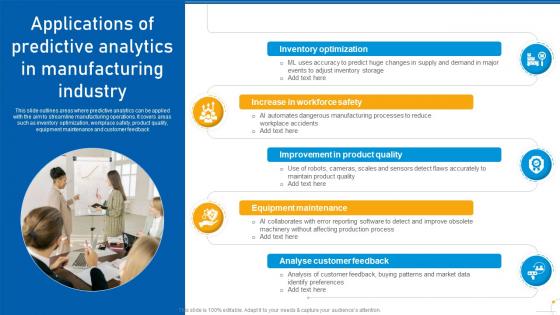 Applications Of Predictive Analytics In Manufacturing Use Of Predictive Analytics In Modern Data Analytics SS