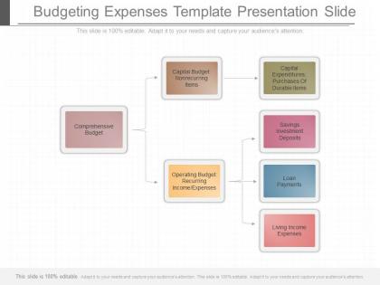 Apt budgeting expenses template presentation slide