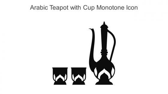 Arabic Teapot With Cup Monotone Icon In Powerpoint Pptx Png And Editable Eps Format