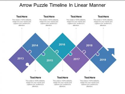 Arrow puzzle timeline in linear manner