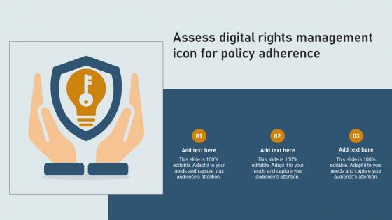 Assess Digital Rights Management Icon For Policy Adherence