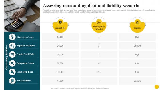 Assessing Outstanding Debt And Liability Scenario Resolving Corporate Issues