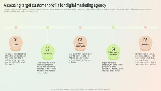 Assessing Target Customer Profile For Digital Marketing Agency Start A Digital Marketing Agency BP SS