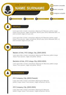 Attractive curriculum vitae design template for professionals