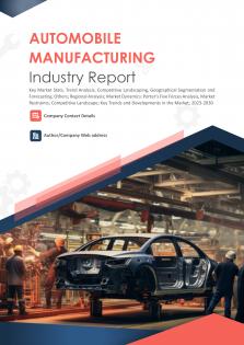 Automobile Manufacturing Industry Report Pdf Word Document