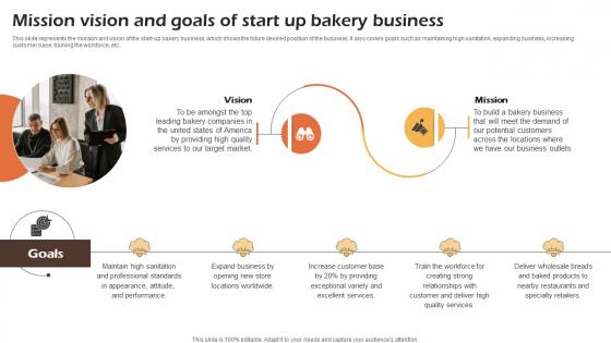 Bakery Cafe Business Plan Mission Vision And Goals Of Start Up Bakery Business BP SS